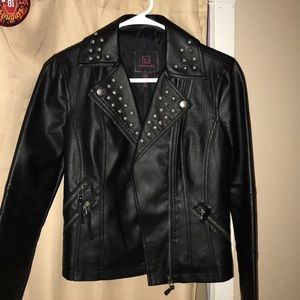 New black leather jacket